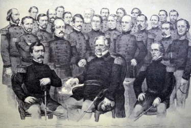 Currier & Ives Ilustração do século XIX. Campeões da União.